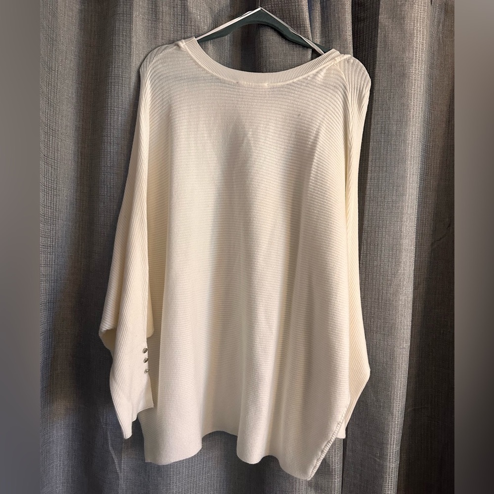 Philosophy white ribbed sweater
